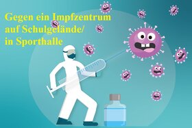 Φωτογραφία της αναφοράς:Gegen ein Impfzentrum auf dem Schulgelände/in der Sporthalle der Martin-Buber-Schule Groß-Gerau