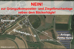 Photo de la pétition :Gegen Lärm- & Geruchsbelästigung: Nein zur Grüngutkompostierungs- & Ziegelbruchanlage in Emmingen