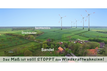 Kuva vetoomuksesta:Gegen weitere Windkraftanlagen im Jeverland! Für den Erhalt und Schutz der Natur und Landschaft!