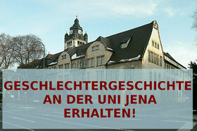 Foto van de petitie:For the retention of gender history at the University of Jena!