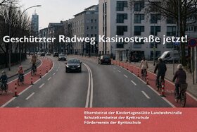 Bild der Petition: Geschützter Radweg Kasinostraße jetzt!