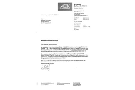 Slika peticije Gesetzesänderung in der Krankenversicherung § 5 Abs. 1Nr. 1 SGB V, § 205 VVG und § 28g SGB IV