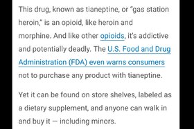 Foto van de petitie:Get tianeptine & kratom off the shelves!