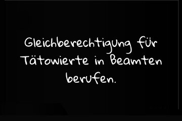 Bild der Petition Gleichberechtigung für Tätowierte