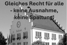 Bild der Petition: Gleiches Recht für alle - keine Ausnahme, keine Spaltung!