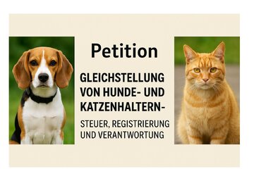 Imagem da petição Gleichstellung von Hunde- und Katzenhaltern – Steuer, Registrierung und Verantwortung