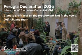 Image of the petition: Global climate crisis. Not on the programme. Not in the news media. Let’s change that.