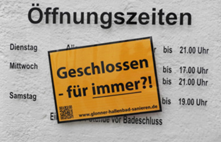Poza petiției:Glonner Hallenbad: Sanieren statt schließen!