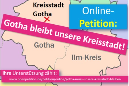 Bild der Petition: Gotha muss unsere Kreisstadt bleiben