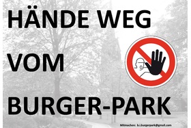 Kuva vetoomuksesta:Hände weg vom Burgerpark