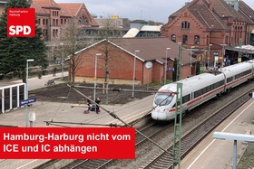 Foto della petizione:Hamburg-Harburg nicht vom ICE und IC abhängen!