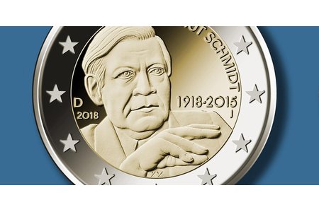 Kuva vetoomuksesta:Helmut Schmidt soll mit einer Zigarette auf der neuen 2€-Münze abgebildet werden.