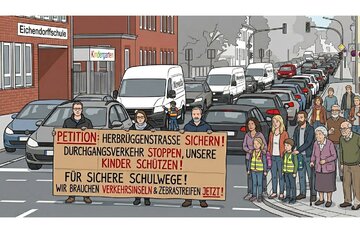 Obraz petycji Herbrüggenstraße Essen sichern – Durchgangsverkehr stoppen, unsere Kinder und Anwohner schützen!