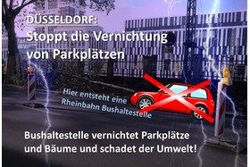 Bild der Petition: Herr Geisel, die Verlegung der Endhaltestelle der Buslinie 725 vernichtet 20 Parkplätze!
