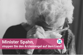Slika peticije:Herr Spahn, stoppen Sie den Ärztemangel auf dem Land!
