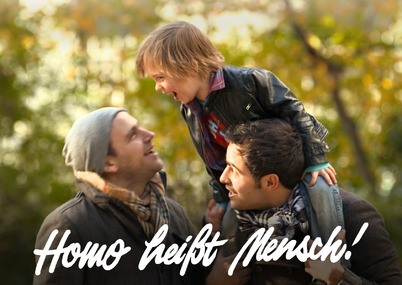 Bild på petitionen:Homo heißt Mensch! -  Endlich Gleichstellung für Homosexuelle!