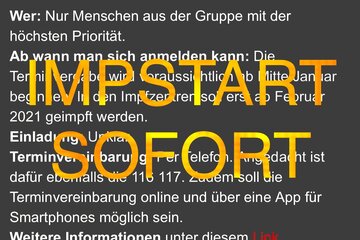 Bild der Petition Impfstart für Ü80 sofort