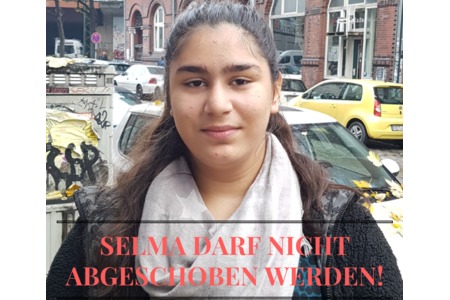Dilekçenin resmi:nato a Amburgo Selma non possono essere espulsi!