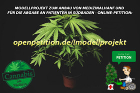 Bild der Petition: Modellprojekt zum Anbau von Medizinalhanf und für die Abgabe an Patienten in Südbaden