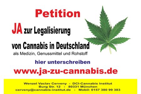 Bilde av begjæringen:Yes to the legalization of Cannabis in Germany