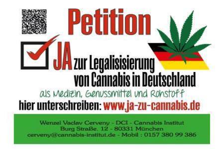 Kép a petícióról:Ja zur Legalisierung von Cannabis in Deutschland als Medizin, Genussmittel und Rohstoff
