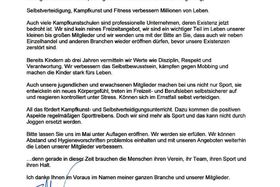Снимка на петицията:Kampfkunstschulen wieder öffnen - Wir sind mehr als Sport!
