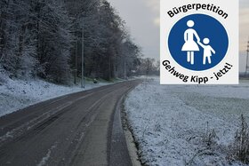 Bilde av begjæringen:Karlstein am Main: Bürgerpetition Gehweg Kipp – jetzt!