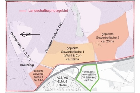 Petīcijas attēls:Kein neues Gewerbegebiet im Landschaftsschutzgebiet am Kreuzkrug in Schloß Holte-Stukenbrock!