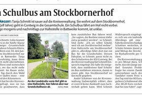 Bild der Petition: Kein Schulbus am Stockbornerhof