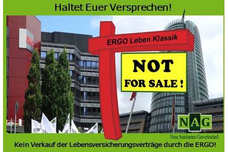 Pilt petitsioonist:Kein Verkauf der Lebensversicherungsverträge durch die ERGO