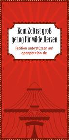 Bild der Petition: Kein Zelt ist groß genug für wilde Herzen - Ostfriesland ohne Wildtiere im Zirkus