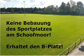 Foto van de petitie:Keine Bebauung des Sportplatzes am Schoofmoor in Lilienthal - erhaltet den B-Platz!