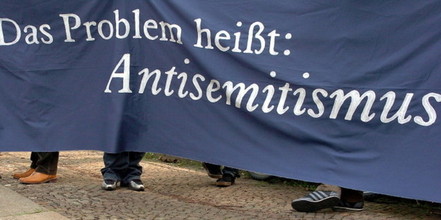 Bilde av begjæringen:Keine Chance für Antisemiten   No chance for anti-Semites
