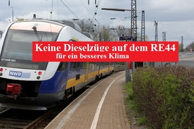 Photo de la pétition :Keine Dieselzüge auf dem neuen RE44 im VRR