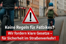 Bild der Petition: Keine Fatbikes ohne Regulierung im Straßenverkehr – Sicherheit und Haftung jetzt gesetzlich klären!