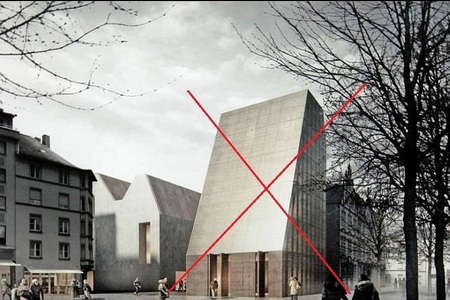 Foto della petizione:Keine futuristische Bauten am Gutenberg-Museum in Mainz