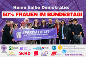 Bild der Petition: Keine halbe Demokratie: 50% Frauen im Bundestag! #ParitätJetzt!