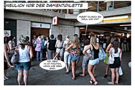 Foto della petizione:Keine langen Schlangen mehr vor den Damentoiletten!