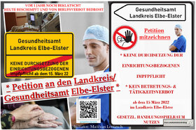 Obrázek petice:Keine Sanktionen durch den Landkreis Elbe-Elster, bezüglich der einrichtungsbezogenen Impfpflicht