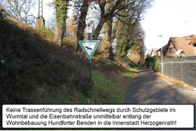 Bild der Petition: Keine Trassenführung des Radschnellwegs durch Naturschutzgebiete im Wurmtal und die Eisenbahnstraße!