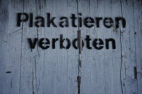 Lūgumraksta attēls: Keine Wahlwerbung auf Plakaten