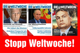 Petitsiooni pilt: Keine Weltwoche an Tankstellenshops