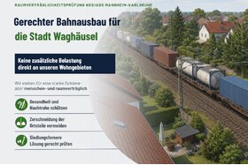 Bild der Petition: Keine zusätzliche Bahntrasse in unmittelbarer Nähe von Waghäusel-Wiesental
