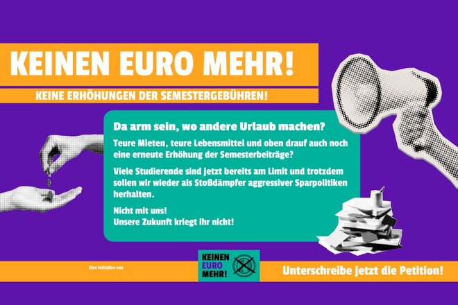 Afbeelding van de petitie Keinen Euro mehr - gegen weitere Erhöhungen der Semesterbeiträge in Mecklenburg-Vorpommern