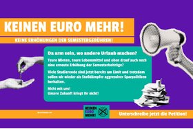 Petitsiooni pilt: Keinen Euro mehr - gegen weitere Erhöhungen der Semesterbeiträge in Mecklenburg-Vorpommern