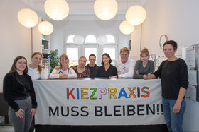Малюнок петиції:Kiezpraxis muss bleiben!