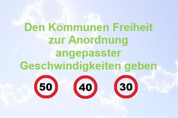 Bild der Petition Den Kommunen die Freiheit zur Anordnung angepasster Geschwindigkeiten geben