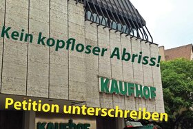 Снимка на петицията:Kopflosen Abriss des Kaufhof in Bad Cannstatt verhindern
