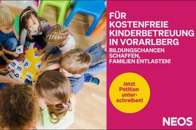Bild på petitionen:Kostenfreie Kinderbetreuung in Vorarlberg: Bildungschancen schaffen, Familien entlasten!