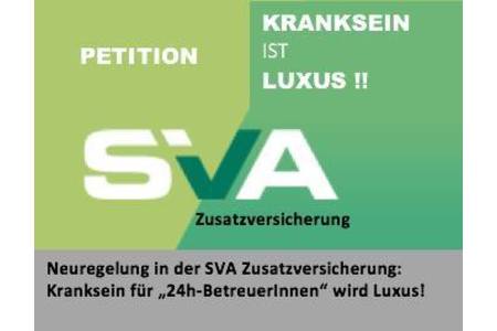 Photo de la pétition :Kranksein für "24 StundenbetreuerInnen" wird Luxus!